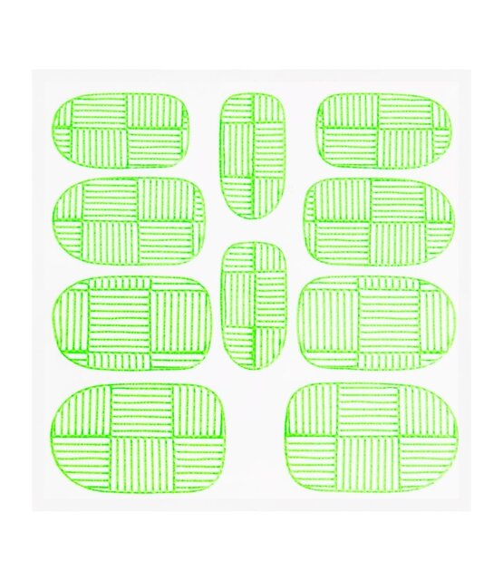 Metallic Filigree Sticker KOR-007 Neon Green