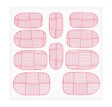 Metallic Filigree Sticker KOR-007 Neon Pink