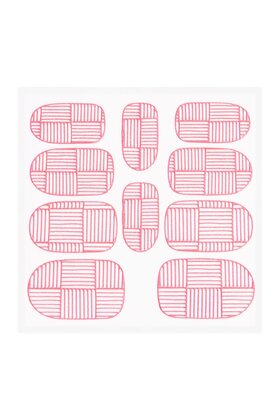 Metallic Filigree Sticker KOR-007 Neon Pink