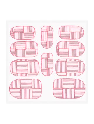 Metallic Filigree Sticker KOR-007 Neon Pink