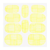 Metallic Filigree Sticker KOR-007 Neon Yellow