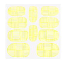 Metallic Filigree Sticker KOR-007 Neon Yellow