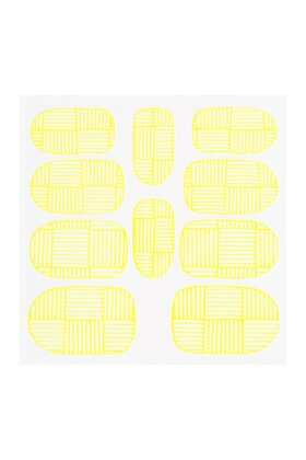 Metallic Filigree Sticker KOR-007 Neon Yellow