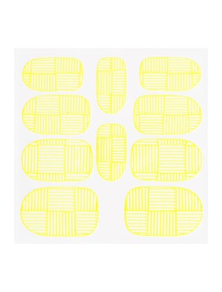Metallic Filigree Sticker KOR-007 Neon Yellow