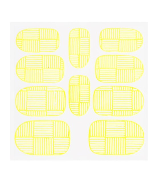 Metallic Filigree Sticker KOR-007 Neon Yellow