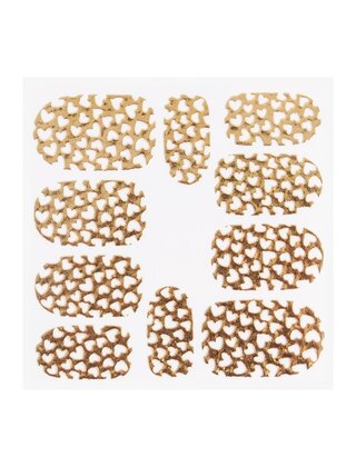 Metallic Filigree Sticker KOR-008 Gold