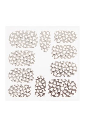 Metallic Filigree Sticker KOR-008 Silver