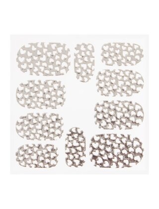 Metallic Filigree Sticker KOR-008 Silver