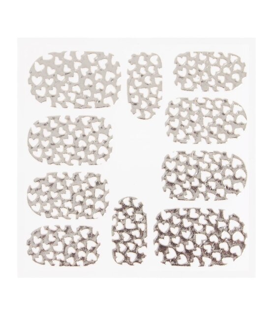 Metallic Filigree Sticker KOR-008 Silver