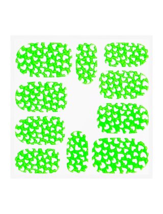 Metallic Filigree Sticker KOR-008 Neon Green