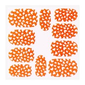 Metallic Filigree Sticker KOR-008 Neon Orange