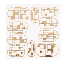 Metallic Filigree Sticker KOR-009 Gold