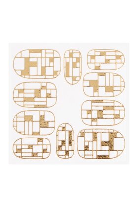 Metallic Filigree Sticker KOR-009 Gold