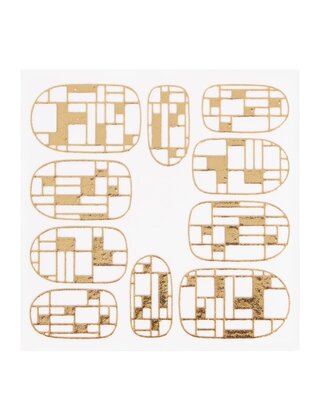 Metallic Filigree Sticker KOR-009 Gold