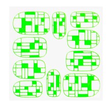 Metallic Filigree Sticker KOR-009 Neon Green