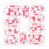 Metallic Filigree Sticker KOR-009 Neon Pink