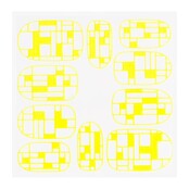 Metallic Filigree Sticker KOR-009 Neon Yellow