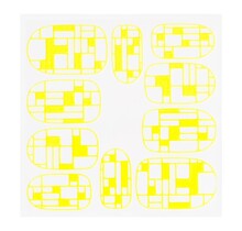 Metallic Filigree Sticker KOR-009 Neon Yellow