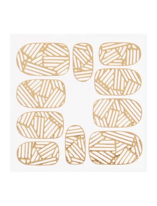 Metallic Filigree Sticker KOR-010 Gold