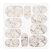 Metallic Filigree Sticker KOR-010 Silver