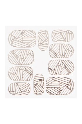 Metallic Filigree Sticker KOR-010 Silver