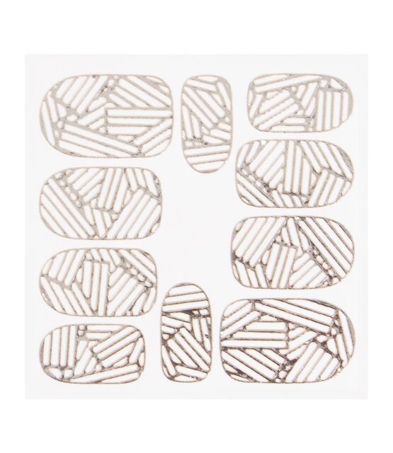 Metallic Filigree Sticker KOR-010 Silver