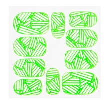 Metallic Filigree Sticker KOR-010 Neon Green