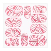 Metallic Filigree Sticker KOR-010 Neon Pink