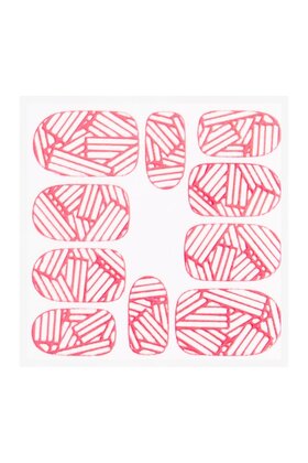 Metallic Filigree Sticker KOR-010 Neon Pink