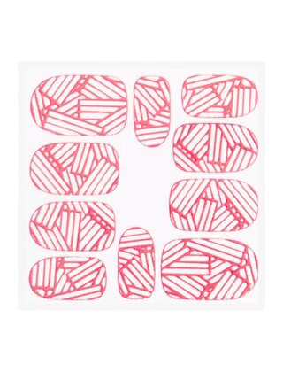 Metallic Filigree Sticker KOR-010 Neon Pink