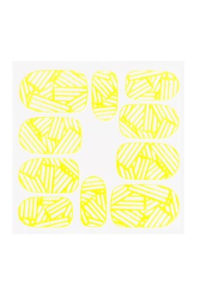Metallic Filigree Sticker KOR-010 Neon Yellow