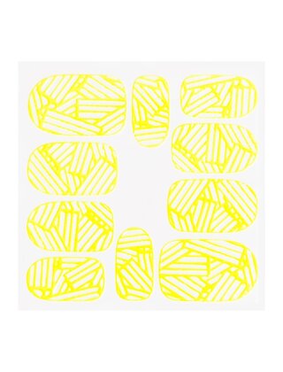 Metallic Filigree Sticker KOR-010 Neon Yellow