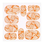 Metallic Filigree Sticker KOR-010 Neon Orange