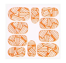 Metallic Filigree Sticker KOR-010 Neon Orange