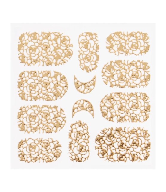 Metallic Filigree Sticker KOR-011 Gold