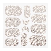Metallic Filigree Sticker KOR-011 Silver Metallic Filigree Sticker KOR-011 Silver