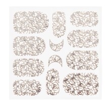 Metallic Filigree Sticker KOR-011 Silver