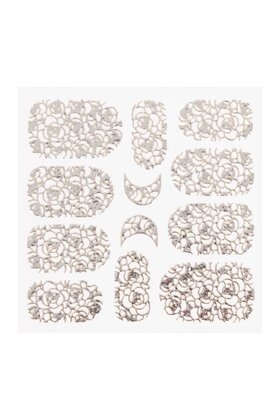 Metallic Filigree Sticker KOR-011 Silver