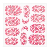 Metallic Filigree Sticker KOR-011 Neon Pink