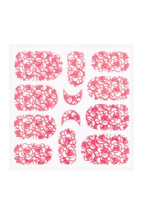 Metallic Filigree Sticker KOR-011 Neon Pink