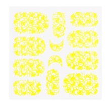 Metallic Filigree Sticker KOR-011 Neon Yellow