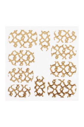 Metallic Filigree Sticker KOR-012 Gold
