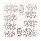 Metallic Filigree Sticker KOR-012 Silver Metallic Filigree Sticker KOR-012 Silver