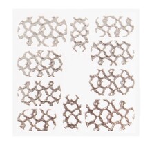 Metallic Filigree Sticker KOR-012 Silver