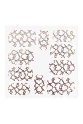 Metallic Filigree Sticker KOR-012 Silver