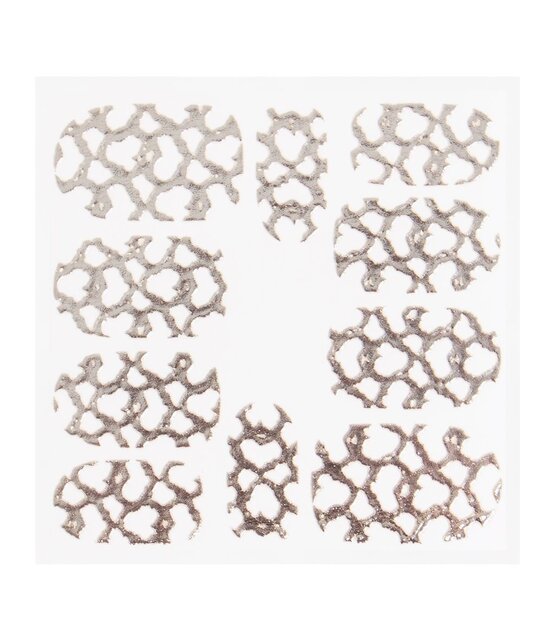 Metallic Filigree Sticker KOR-012 Silver Metallic Filigree Sticker KOR-012 Silver