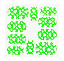 Metallic Filigree Sticker KOR-012 Neon Green