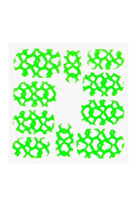 Metallic Filigree Sticker KOR-012 Neon Green