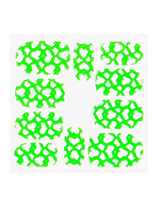 Metallic Filigree Sticker KOR-012 Neon Green