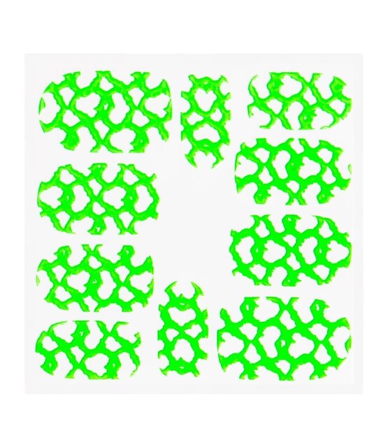 Metallic Filigree Sticker KOR-012 Neon Green